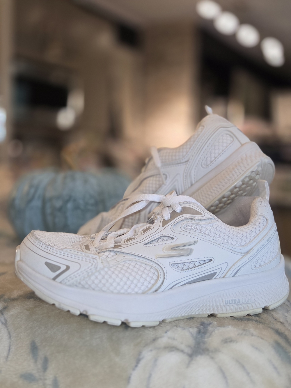 Skechers Women's White Athletic Walking Shoes